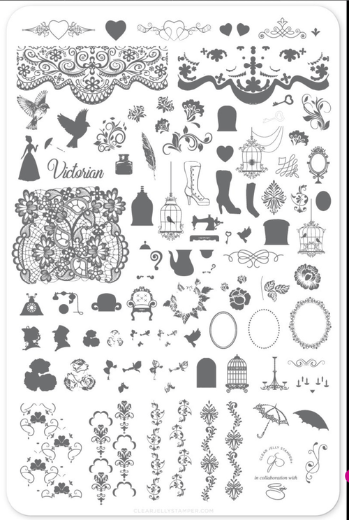 CJS-LC-45 Suzieâs Victorian Plate - Ongles Elaine Lemay