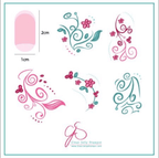 CJS-13 Floral Swirl 1 - Ongles Elaine Lemay