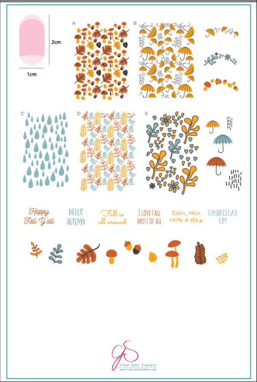 CJS-133 Fallpaper Happy Fall Y’All - Ongles Elaine Lemay