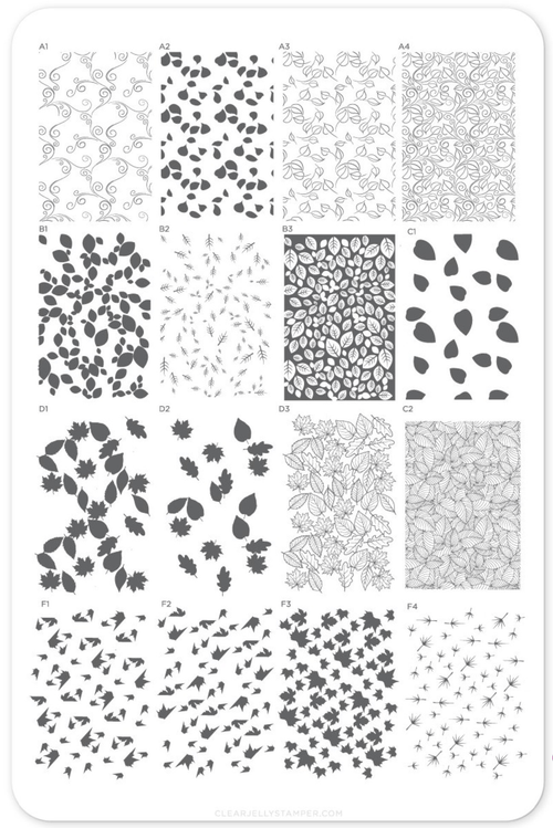 CJS-85 Lovely Layered Leaves - Ongles Elaine Lemay