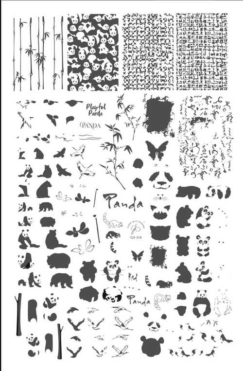 CJS-216 Playful Panda - Ongles Elaine Lemay