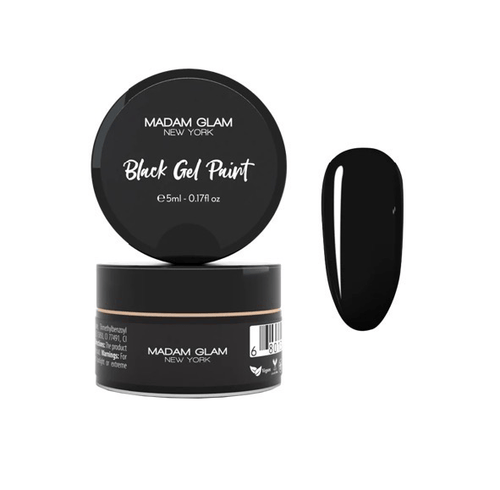 Black Gel Paint (Noir) - Ongles Elaine Lemay