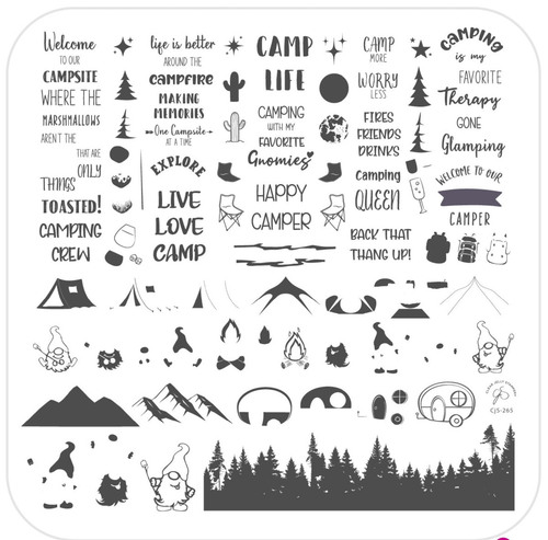 CJS-265 Camping with my Gnomies - Ongles Elaine Lemay