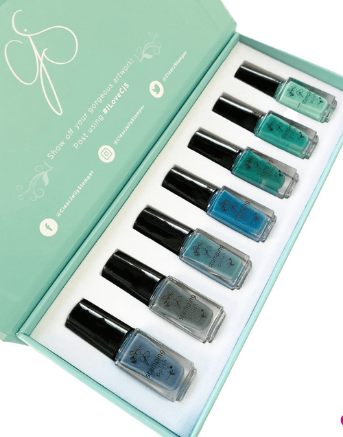 Kit vernis à Stamping Under The Sea - Ongles Elaine Lemay