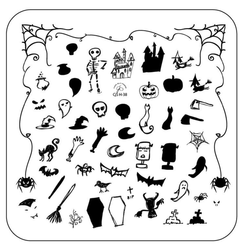 CJS-H-38 Haunted Doodle - Ongles Elaine Lemay