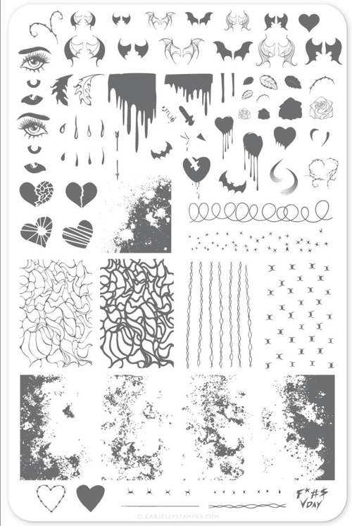 CJS-V-14 Dark Heart - Ongles Elaine Lemay