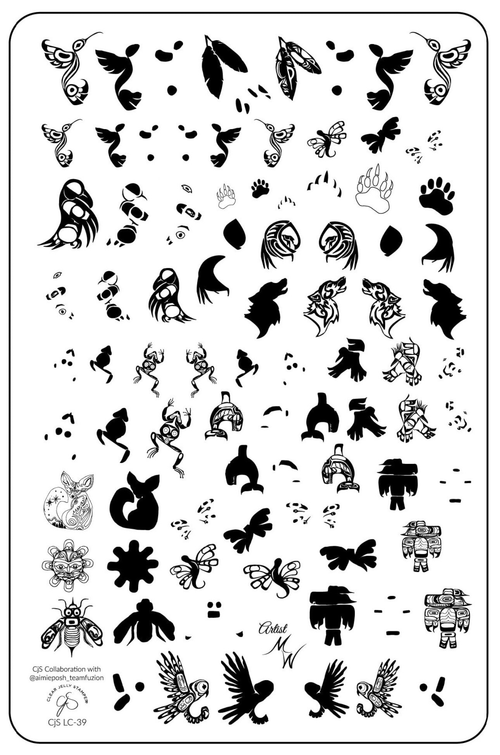 CJS-LC-39 Tribal Spirits by Minnie - Ongles Elaine Lemay