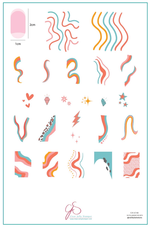 CJS-LC-82 Funky Swirls - Ongles Elaine Lemay