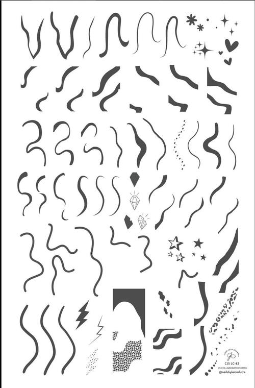 CJS-LC-82 Funky Swirls - Ongles Elaine Lemay