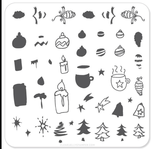 CJS-C-06 Cappuccino and Candles Christmas - Ongles Elaine Lemay