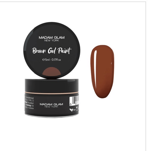 Gel paint Brun - Ongles Elaine Lemay