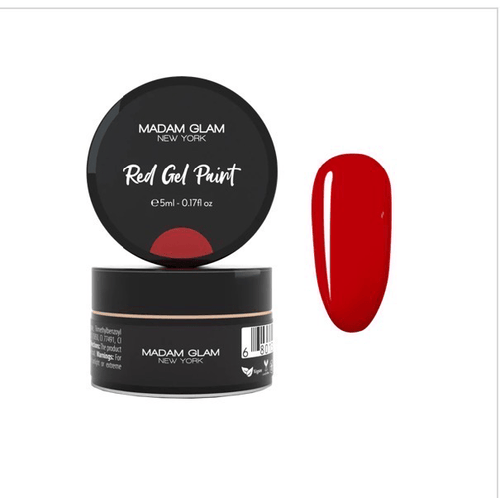 Gel paint rouge - Ongles Elaine Lemay