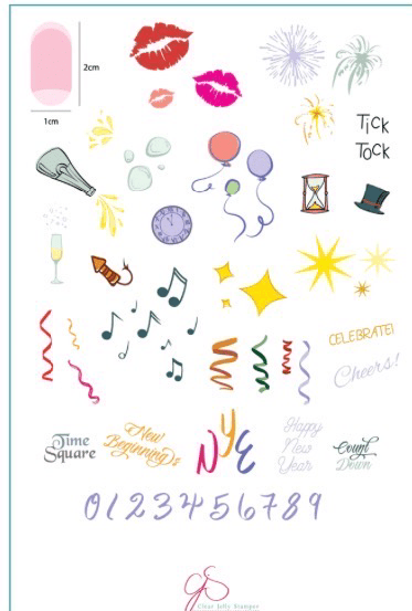 CJS-H-03 Happy new year - Ongles Elaine Lemay