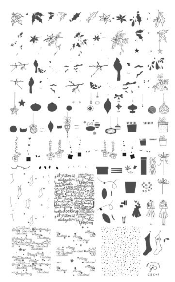 CJS-C-47 Mistletoe wishes - Ongles Elaine Lemay