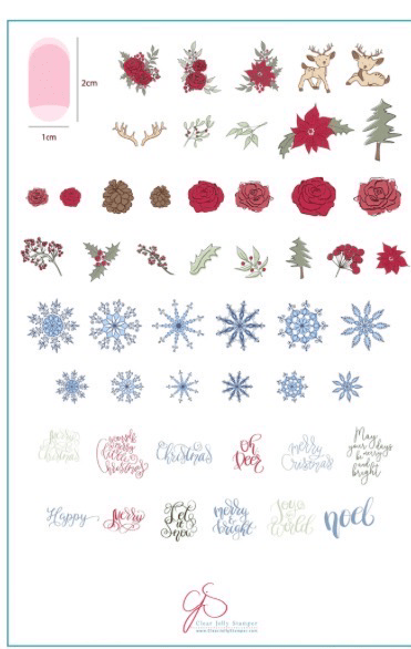 CJS-C-19 Merry Christmas my deer - Ongles Elaine Lemay