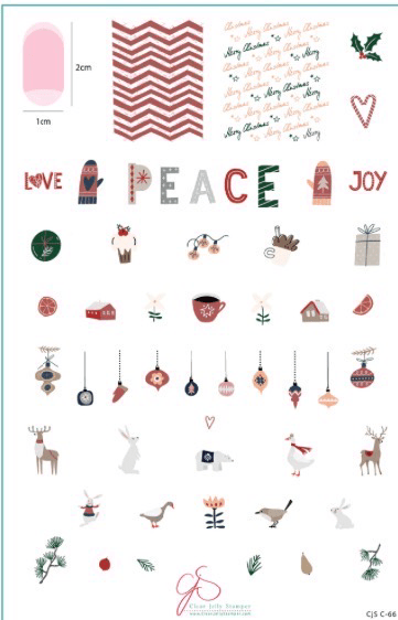CJS-C-66 Love peace joy - Ongles Elaine Lemay