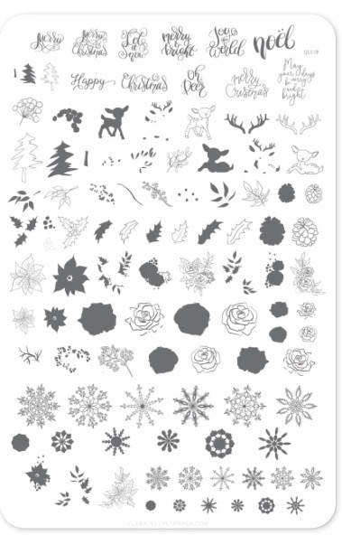 CJS-C-19 Merry Christmas my deer - Ongles Elaine Lemay