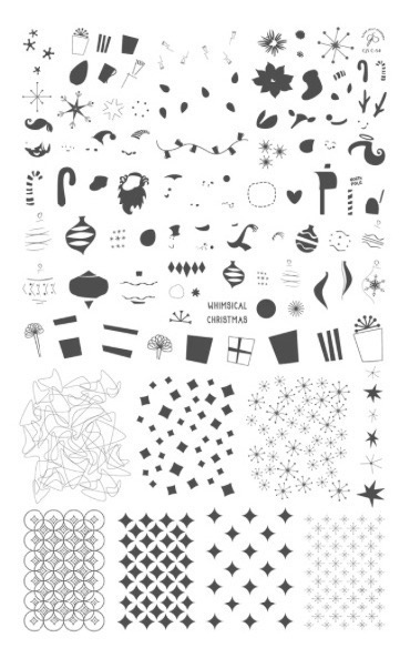 CJS-C-54 Whimsical Christmas - Ongles Elaine Lemay