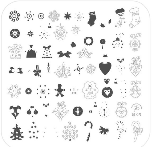 CJS-C-73 Ornate ornaments - Ongles Elaine Lemay