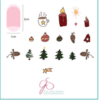 CJS-C-06 Cappuccino and Candles Christmas - Ongles Elaine Lemay