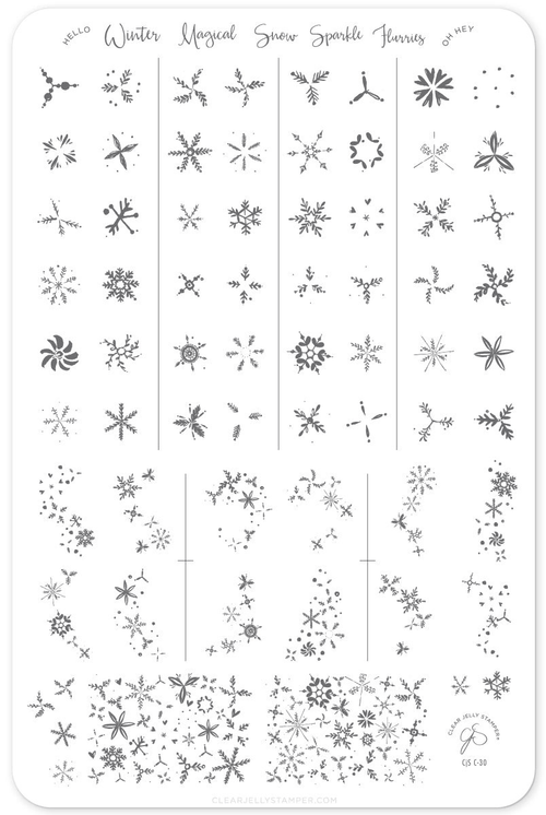 CJS-C-30 Painted Snowflakes - Ongles Elaine Lemay