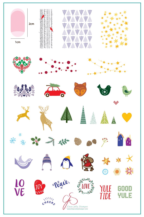 CJS-C-13 Yule Tide Christmas - Ongles Elaine Lemay