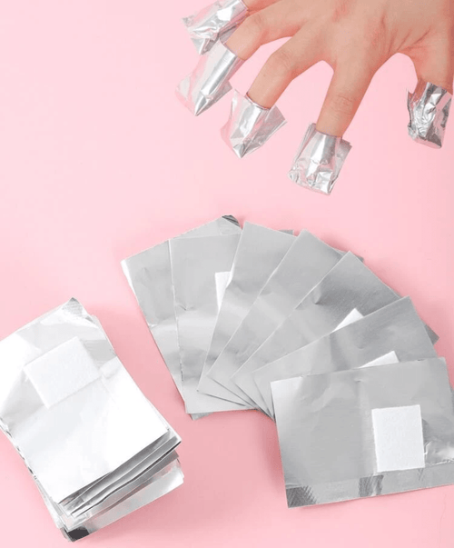 Aluminium  pour fonte de vernis gel pqt de 100 - Ongles Elaine Lemay