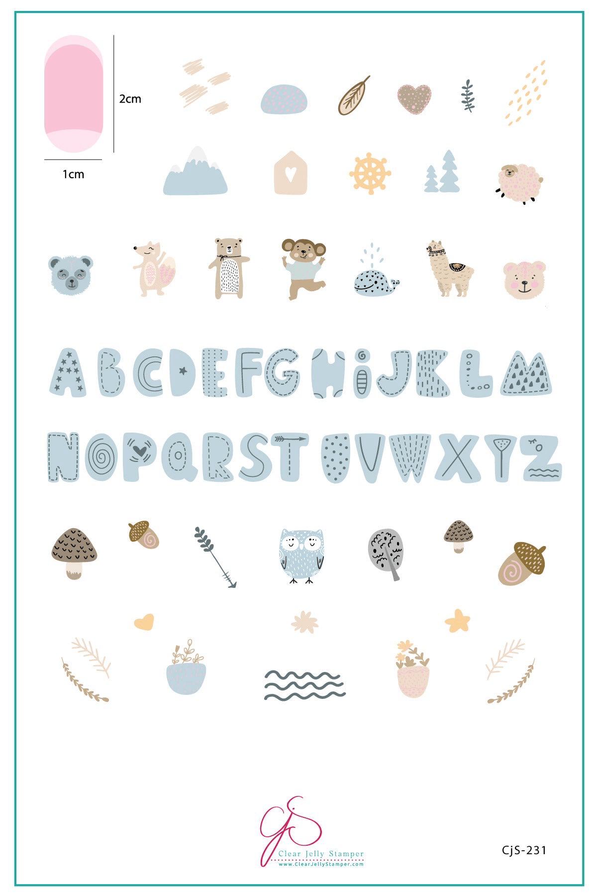 Alphabet bubble letter Forest CJS-231