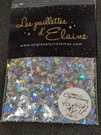 Papillon argent Holo - Ongles Elaine Lemay