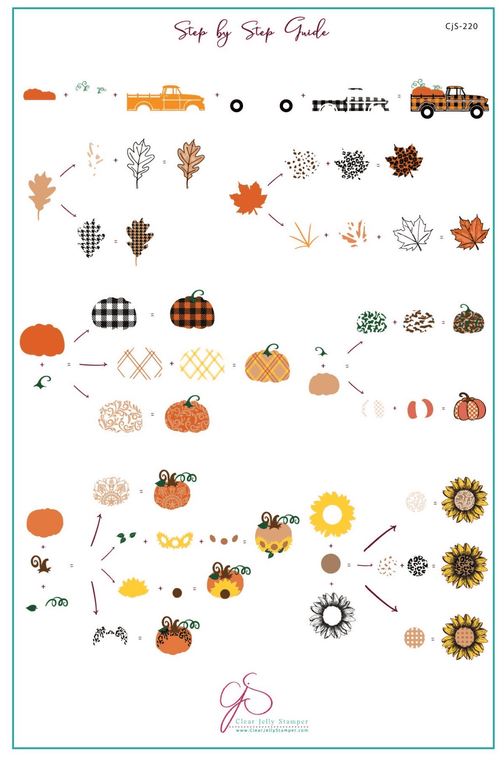 CJS-220 Pattern Pumpkins - Ongles Elaine Lemay