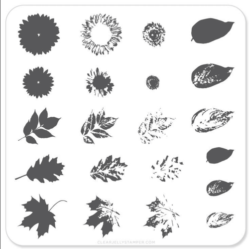 CJS-26 Sunflower and Leaves - Ongles Elaine Lemay
