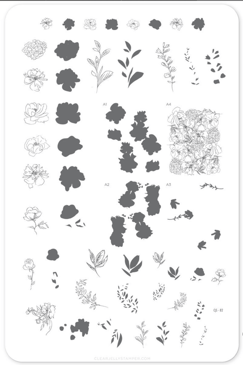 CJS-82 Sketched Garden - Ongles Elaine Lemay