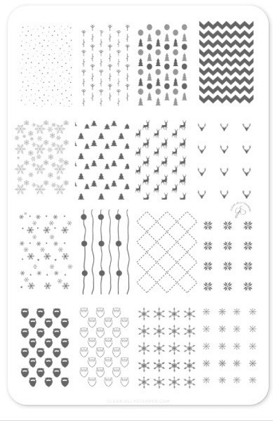 CJS-C-41 Pretty paper Deck the Hall’s - Ongles Elaine Lemay