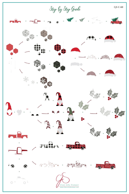 CJS-C-60 Patterned Holidays - Ongles Elaine Lemay