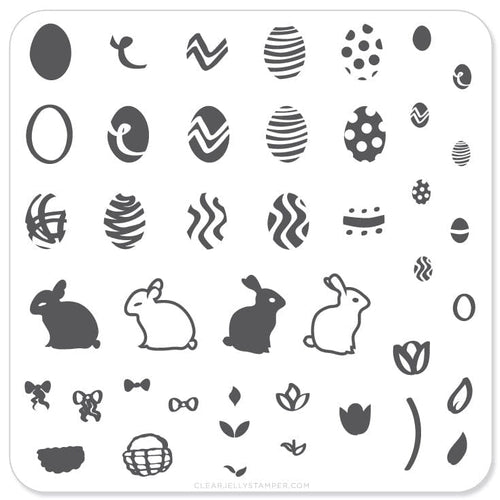 CJS-H-02 Peter Cottontails Easter Eggs - Ongles Elaine Lemay