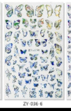 Collant Papillons argent - Ongles Elaine Lemay