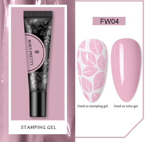 Gel paint-Stamping 4 - Ongles Elaine Lemay