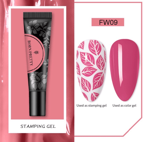Gel paint-Stamping 9 - Ongles Elaine Lemay