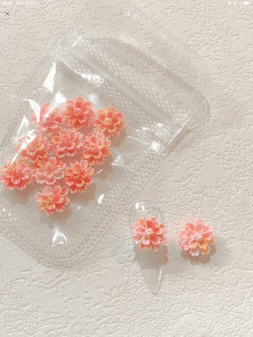 Fleurs 3D - Ongles Elaine Lemay