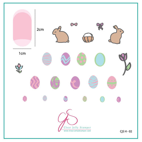 CJS-H-02 Peter Cottontails Easter Eggs - Ongles Elaine Lemay