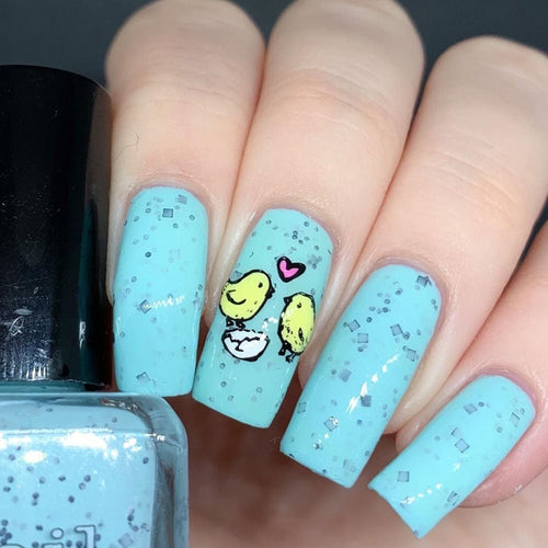 CJS-H-10 Bitty Bunnies n Bloom - Ongles Elaine Lemay