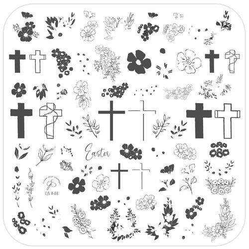 CJS-H-88 Easter Floral - Ongles Elaine Lemay