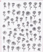 Collant roses noire - Ongles Elaine Lemay