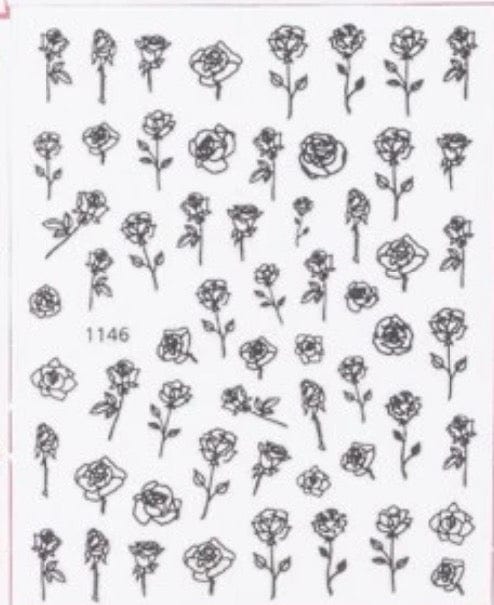 Collant roses noire - Ongles Elaine Lemay