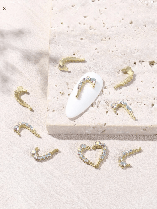 Strass or et AB (paquet de 10) - Ongles Elaine Lemay