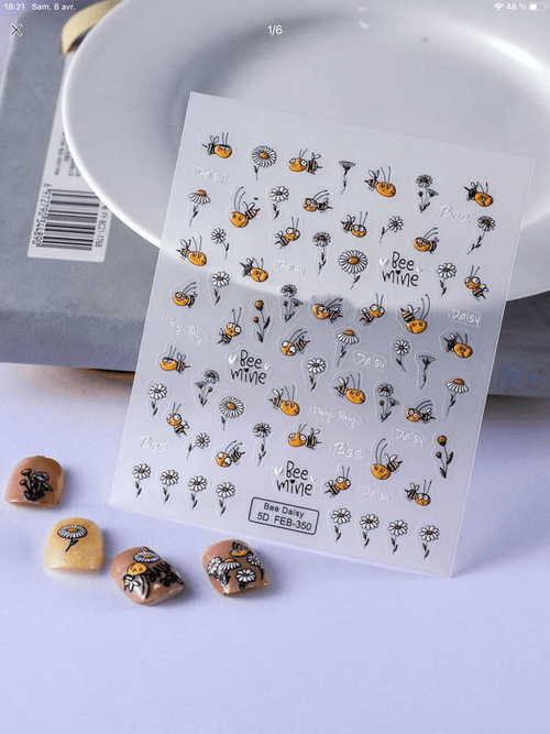 Collant 5d Abeilles - Ongles Elaine Lemay