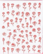 Collant roses rouge - Ongles Elaine Lemay