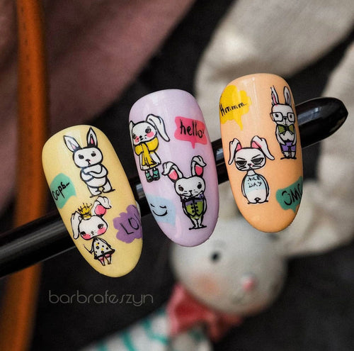 CJS-H-65 Hipsters Bunny - Ongles Elaine Lemay