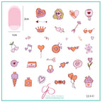 CJS-V-41 Doodle with Love - Ongles Elaine Lemay