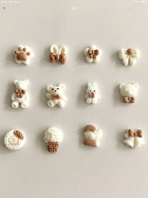 Objets cutes 3D (paquet de 20) - Ongles Elaine Lemay